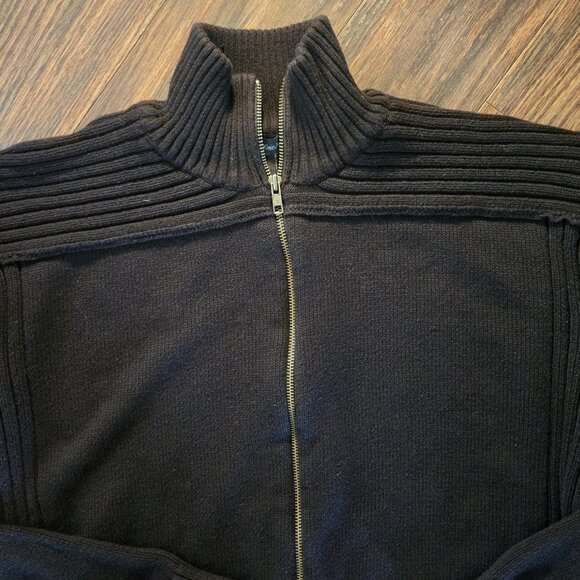 CALVIN KLEIN Men's Black 100% Cotton Knit Zipper Cardigan w/ Mock Neck/SIZE XXL - Picture 7 of 7